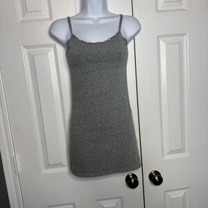 BKE Size M Gray Lace Trim Cami Tank Y2K Vintage